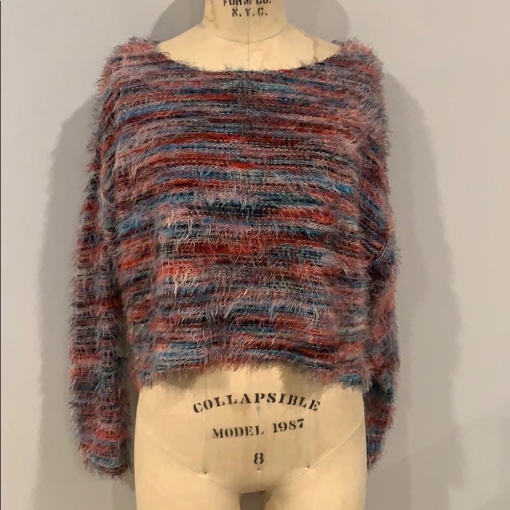 Multi-Color Shag Sweater